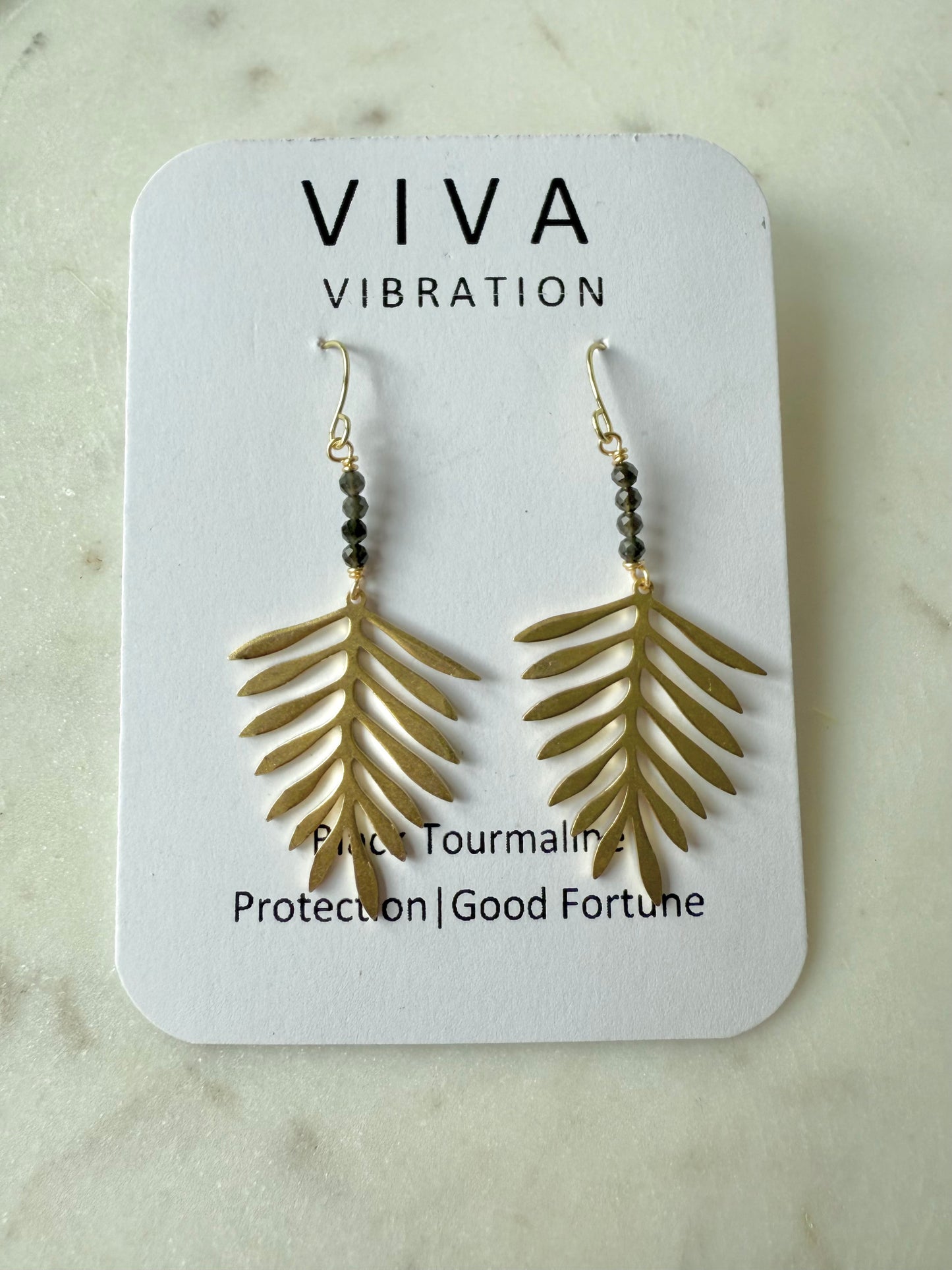 Black Tourmaline and Foliage