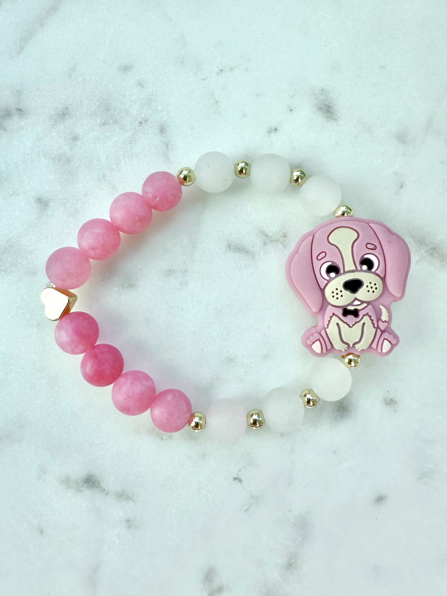 Pink Puppy, Rose Quartz, and Jade