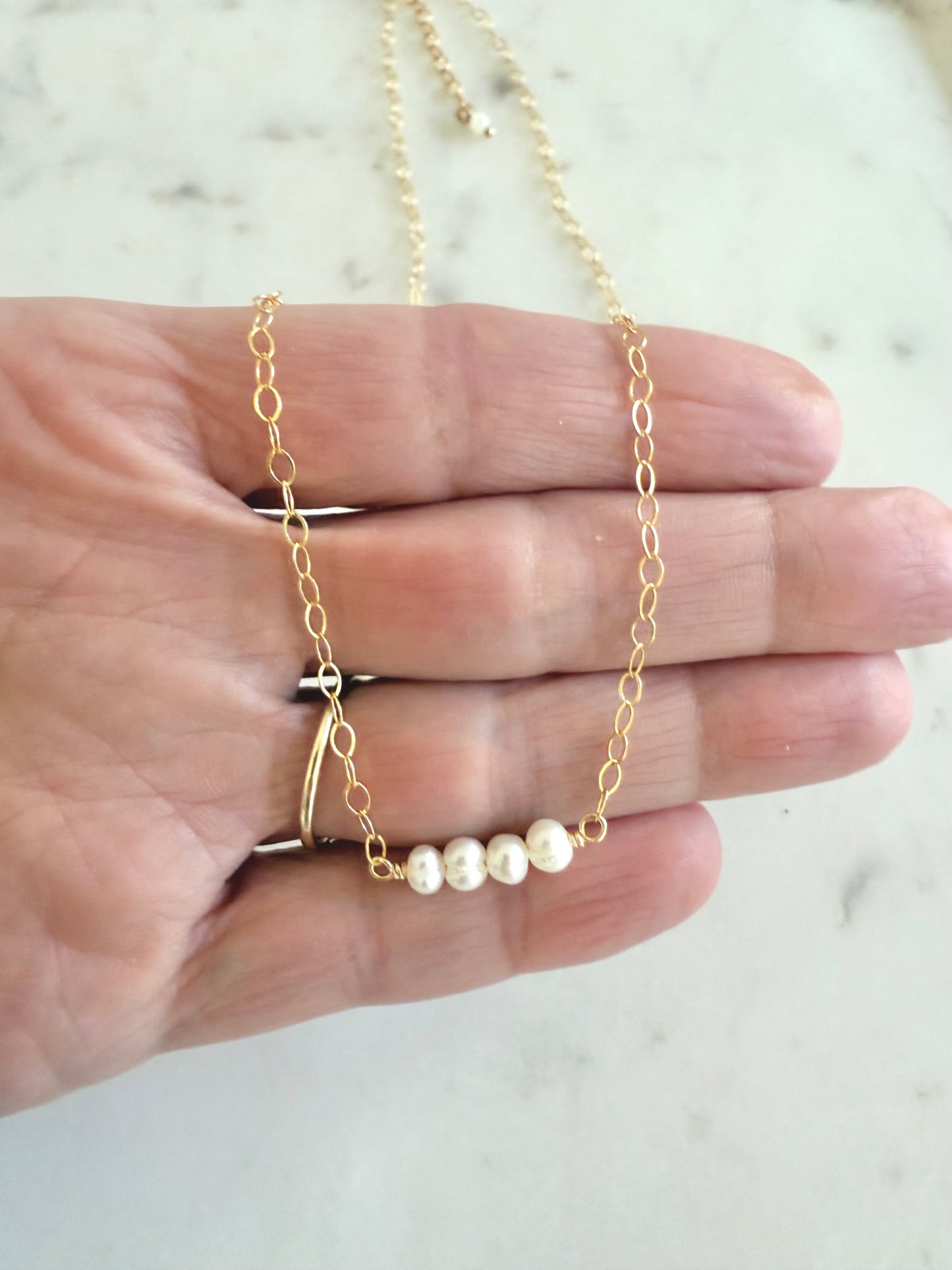 Pearl Gold- Filled Necklace