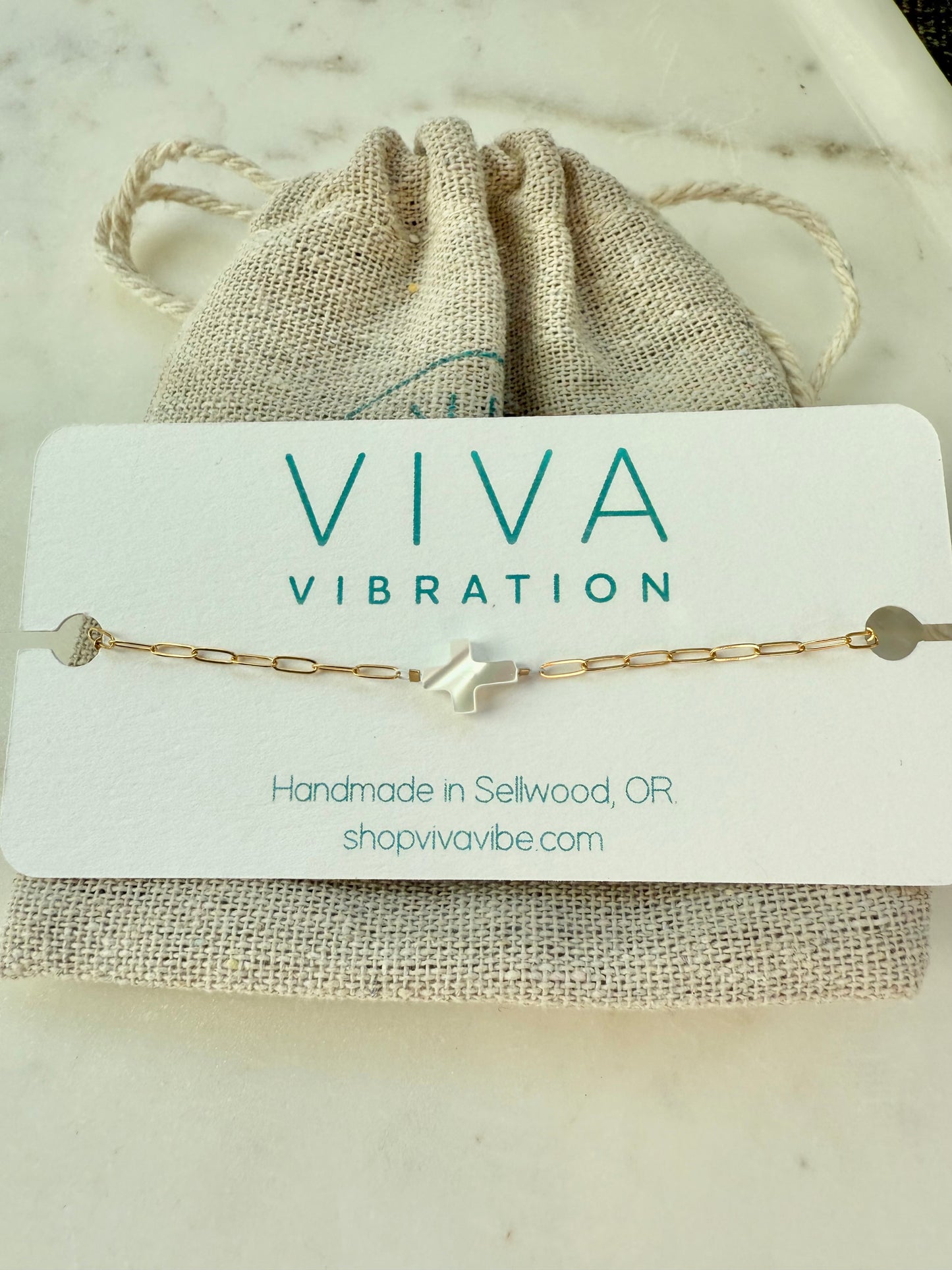 Women’s Dainty Gold-Filled and Mother of Pearl Bracelet