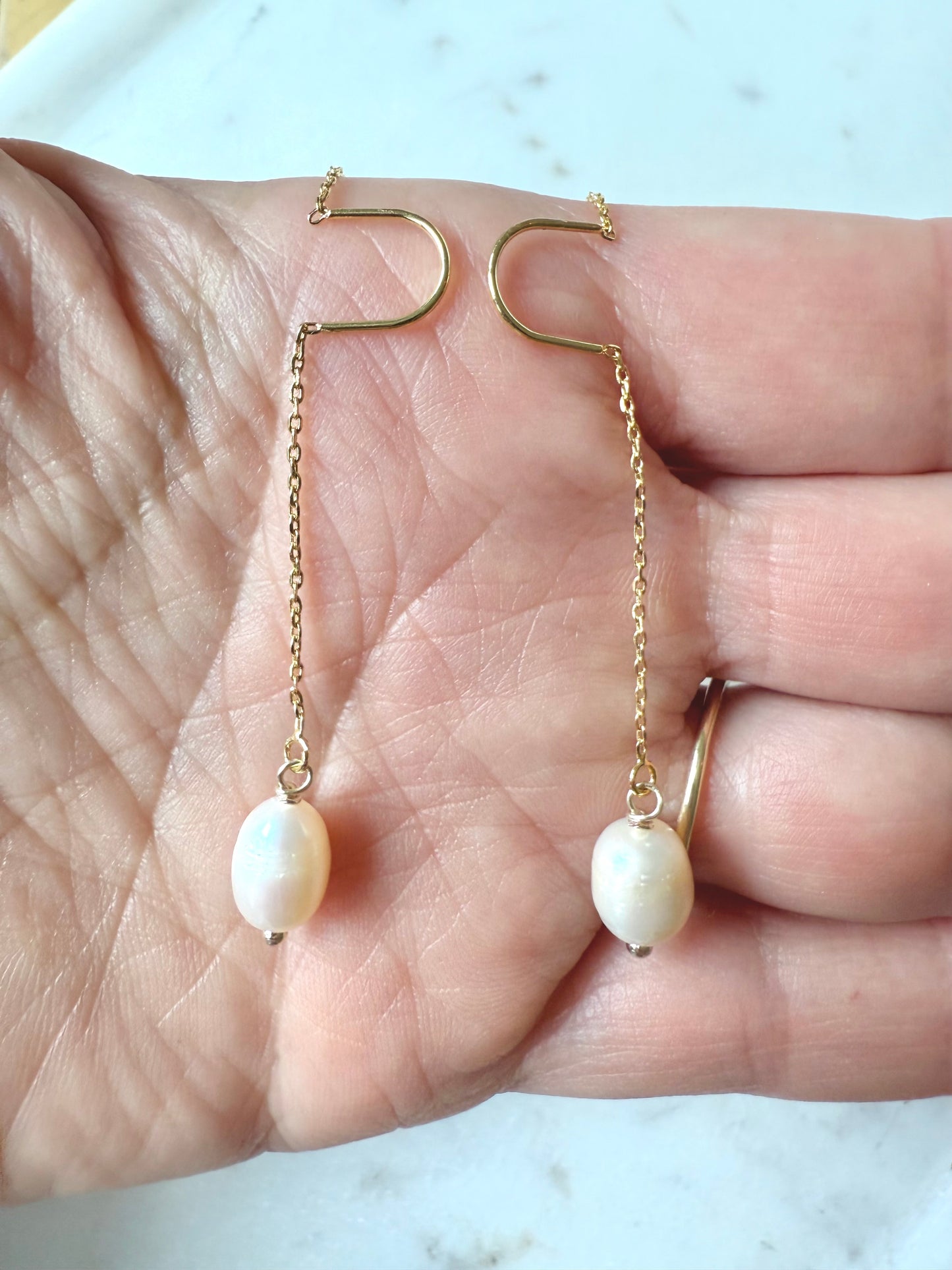 Dangly Pearl Earrings
