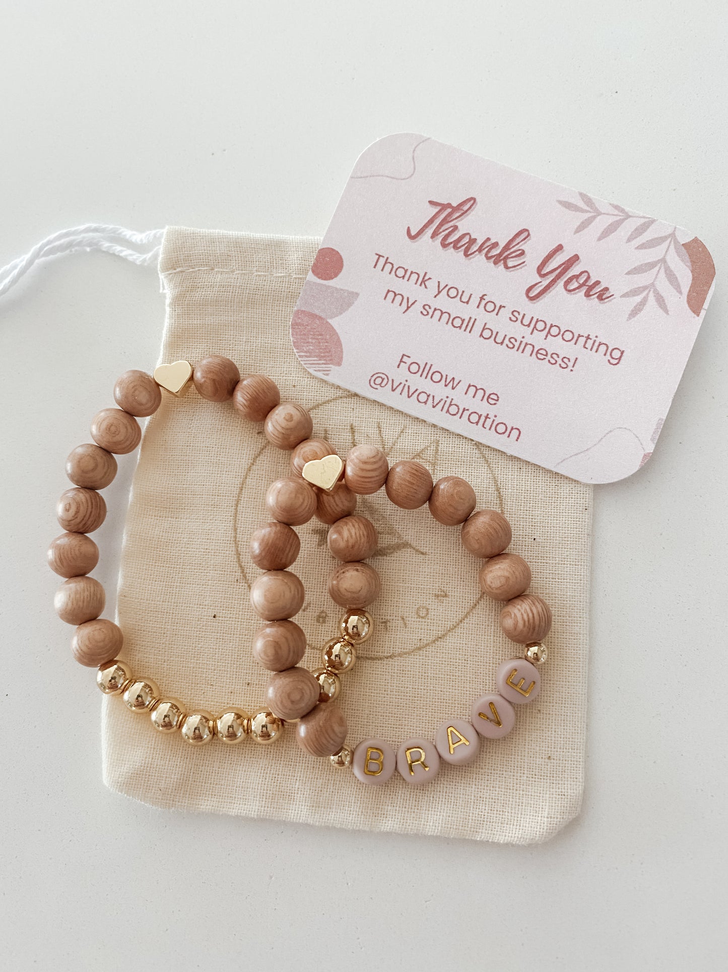 Rose wood, Gold, Pink Mom & Daughter Set