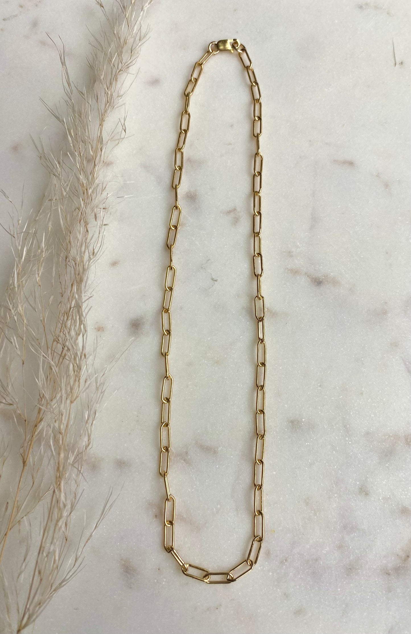 Gold Filled Paper Clip Chain