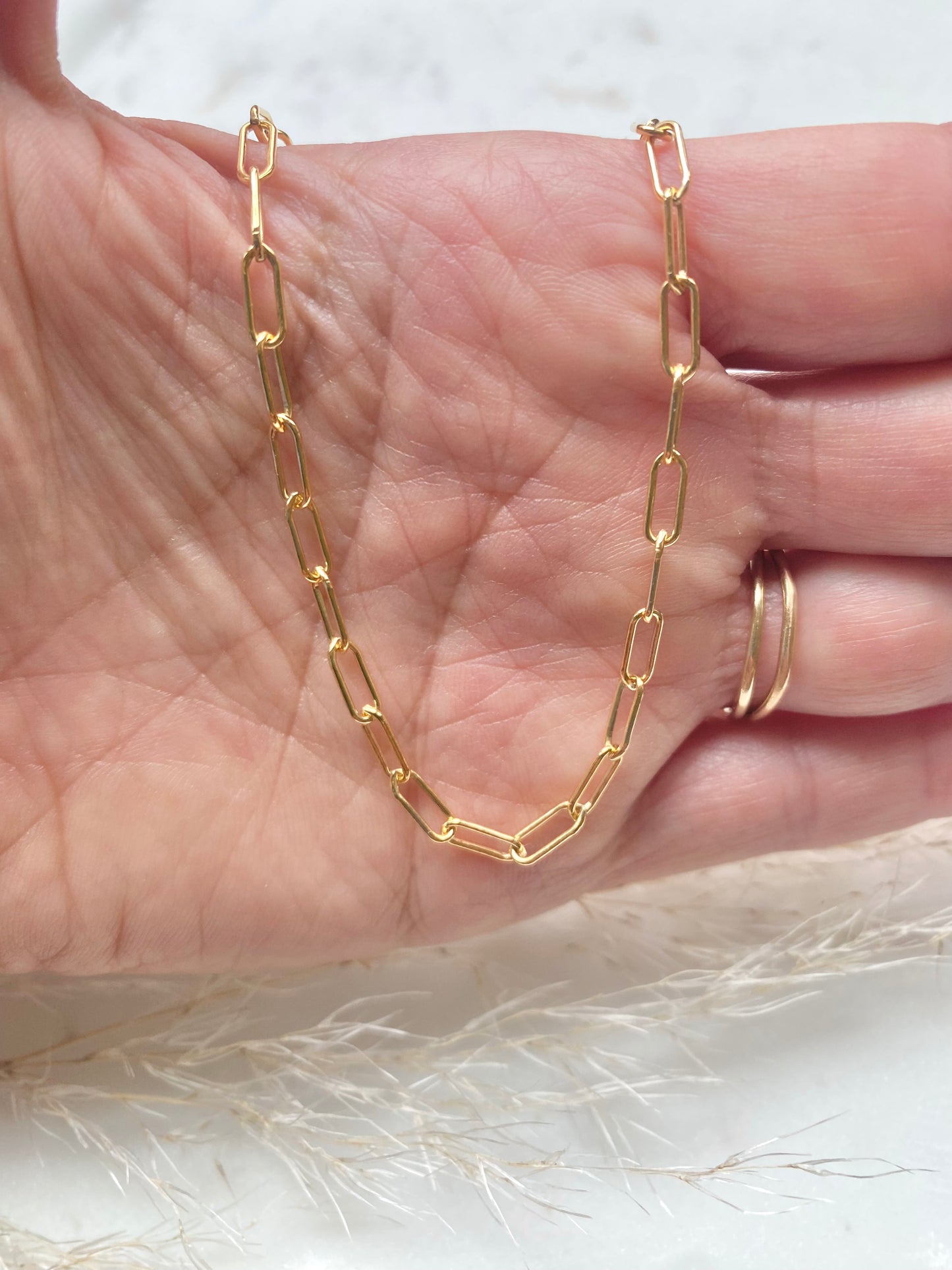 Gold Filled Paper Clip Chain