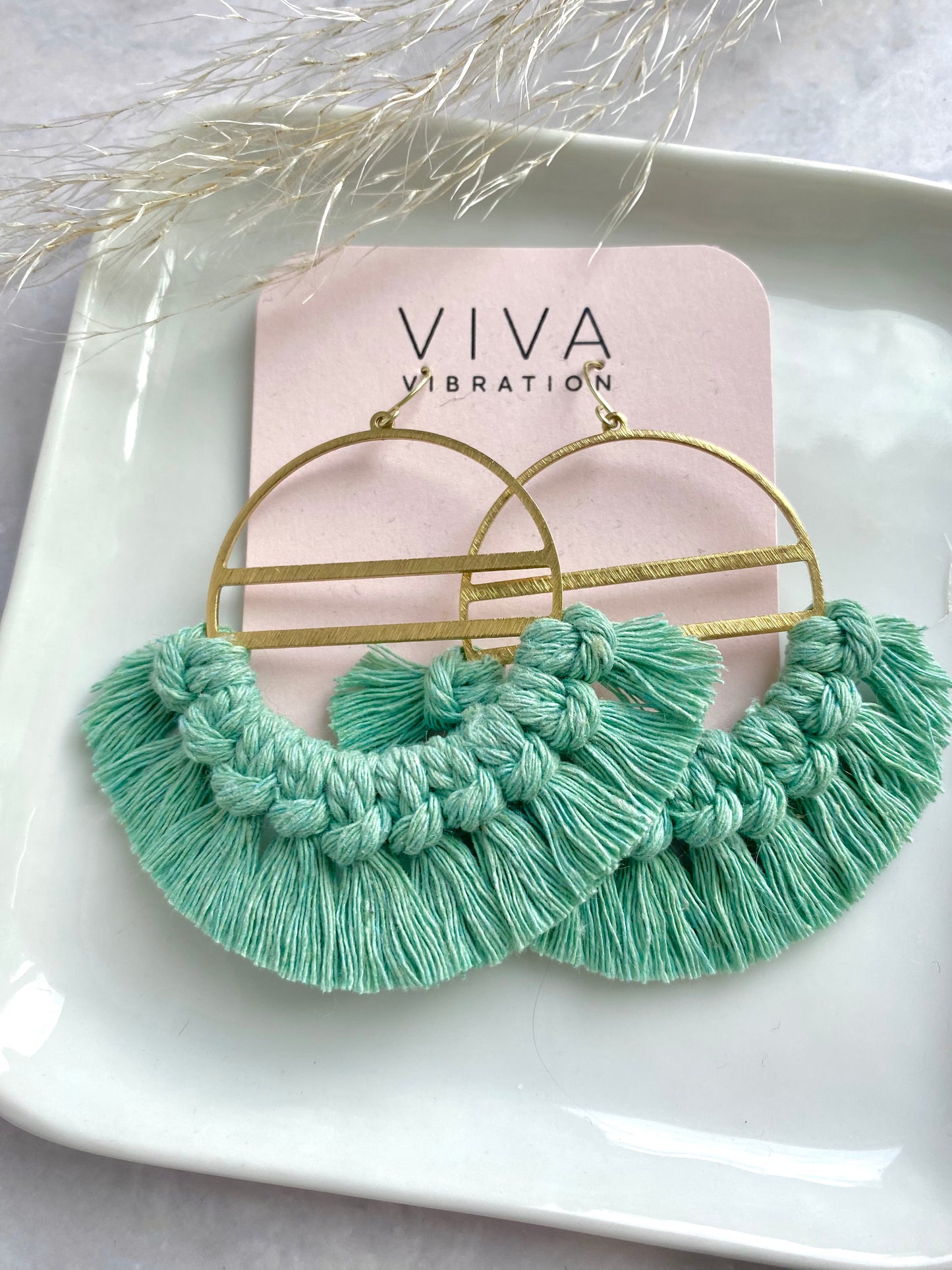 Natural Fiber Earrings