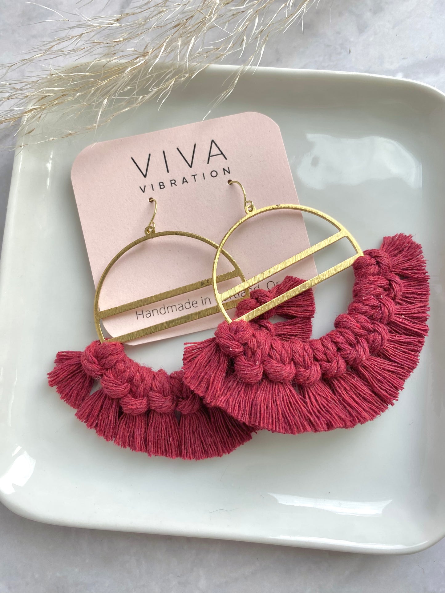 Natural Fiber Earrings