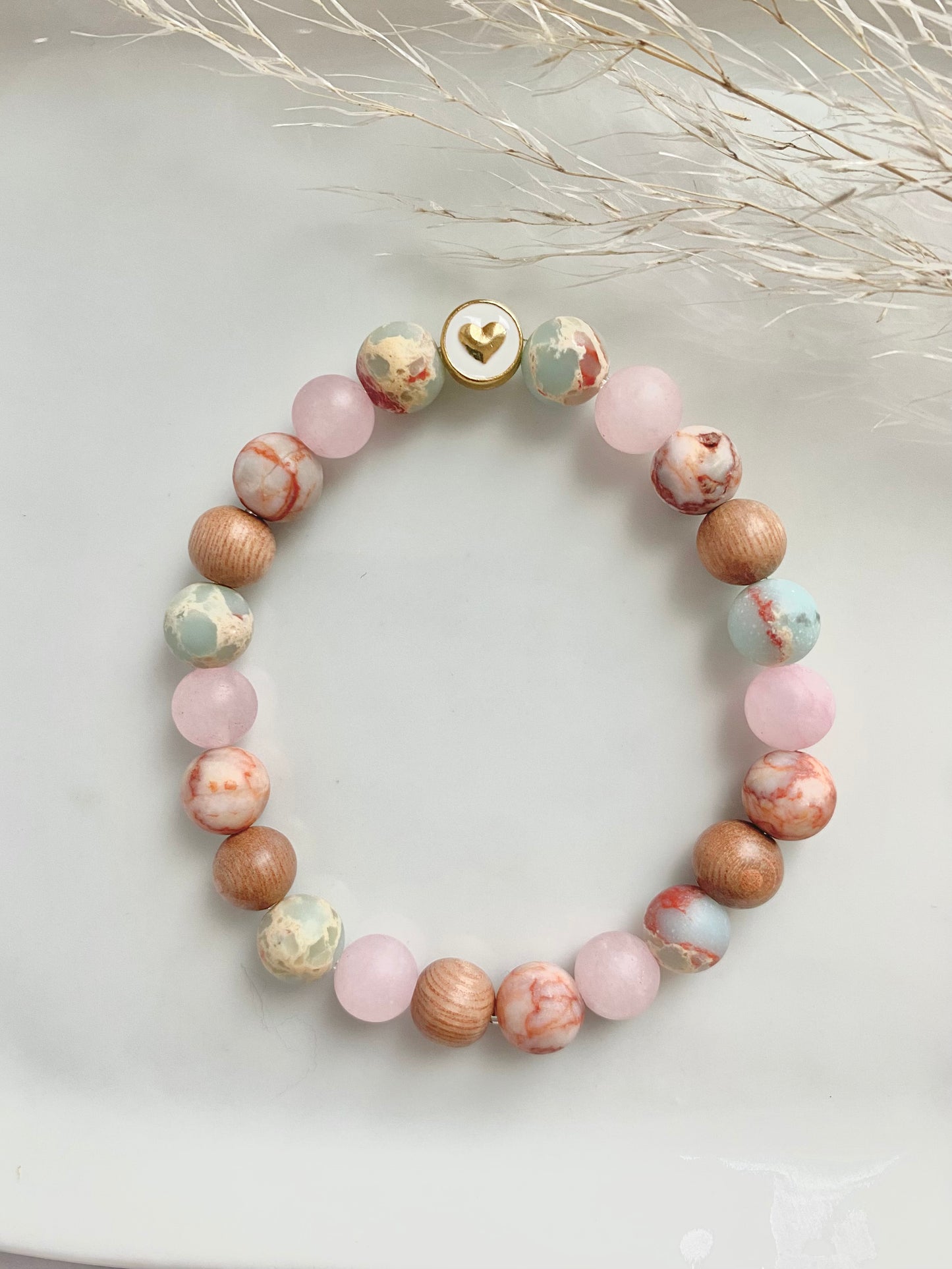 Rose Quartz,Jasper, and Rosewood