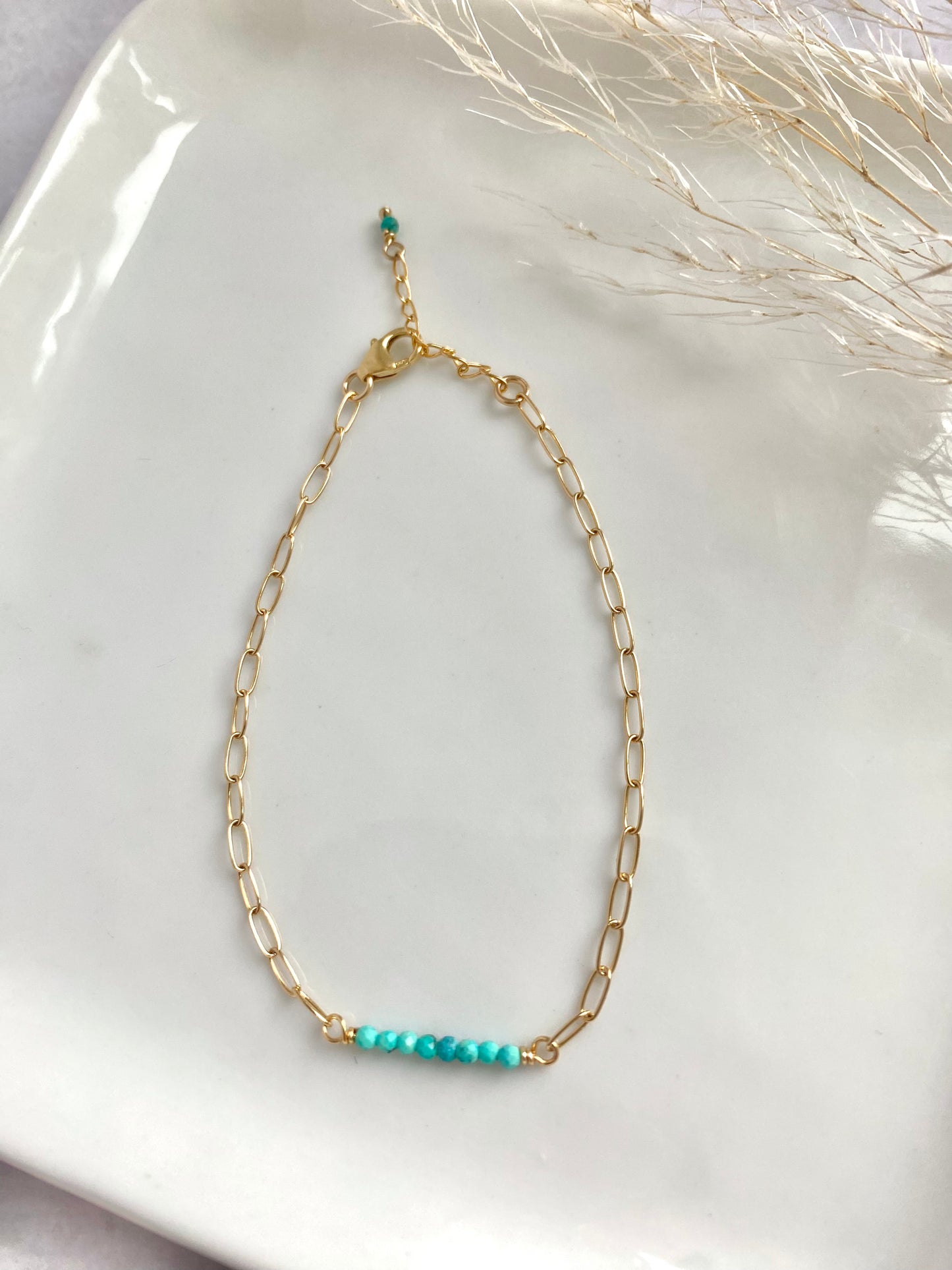 Gold-Filled Turquoise Bracelet