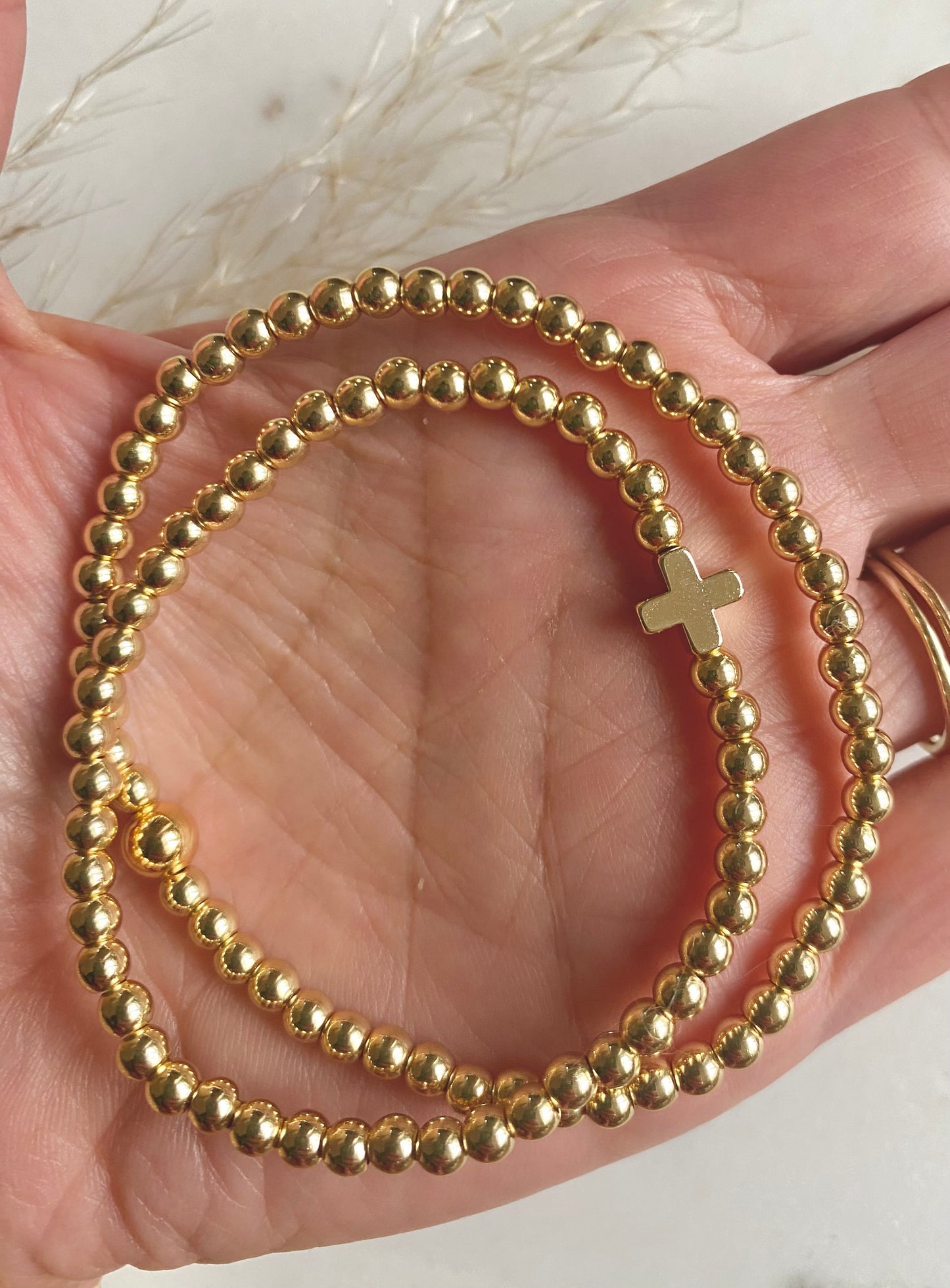 Gold Beaded Bracelet