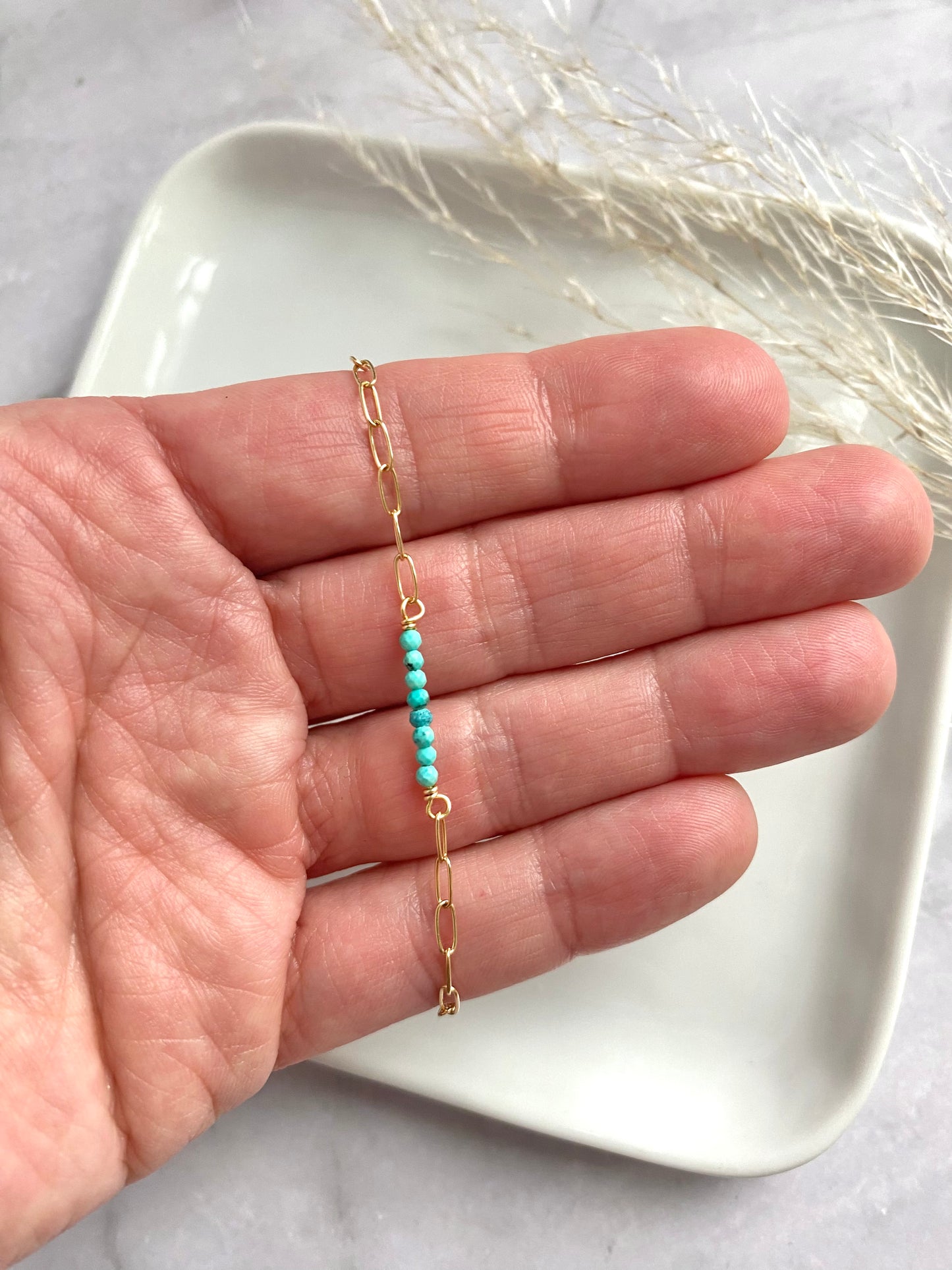 Gold-Filled Turquoise Bracelet