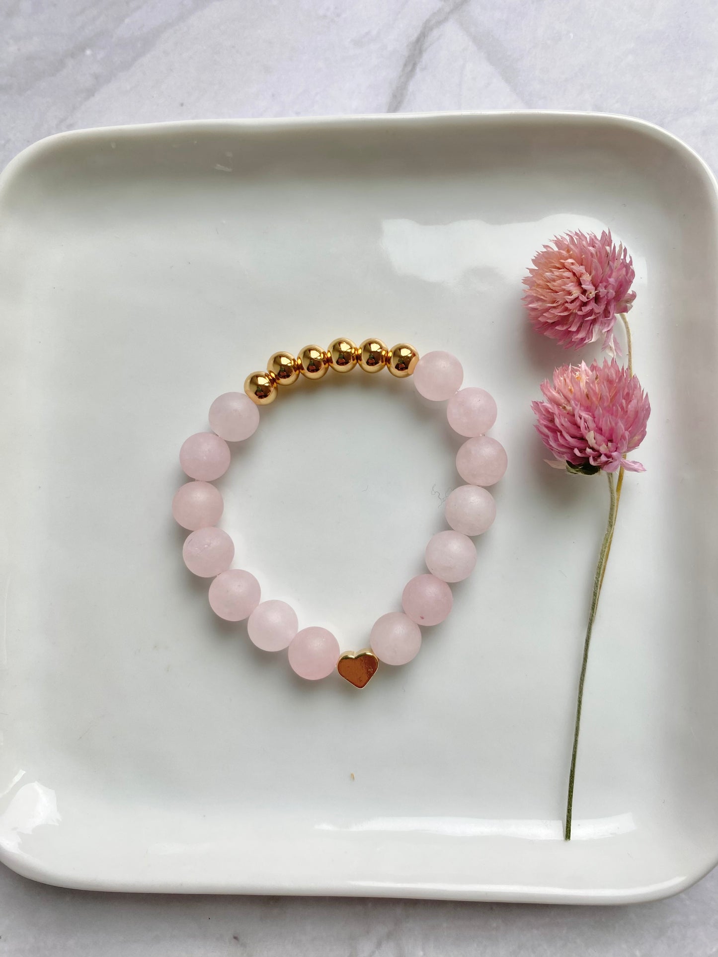 Rose Quartz and Gold