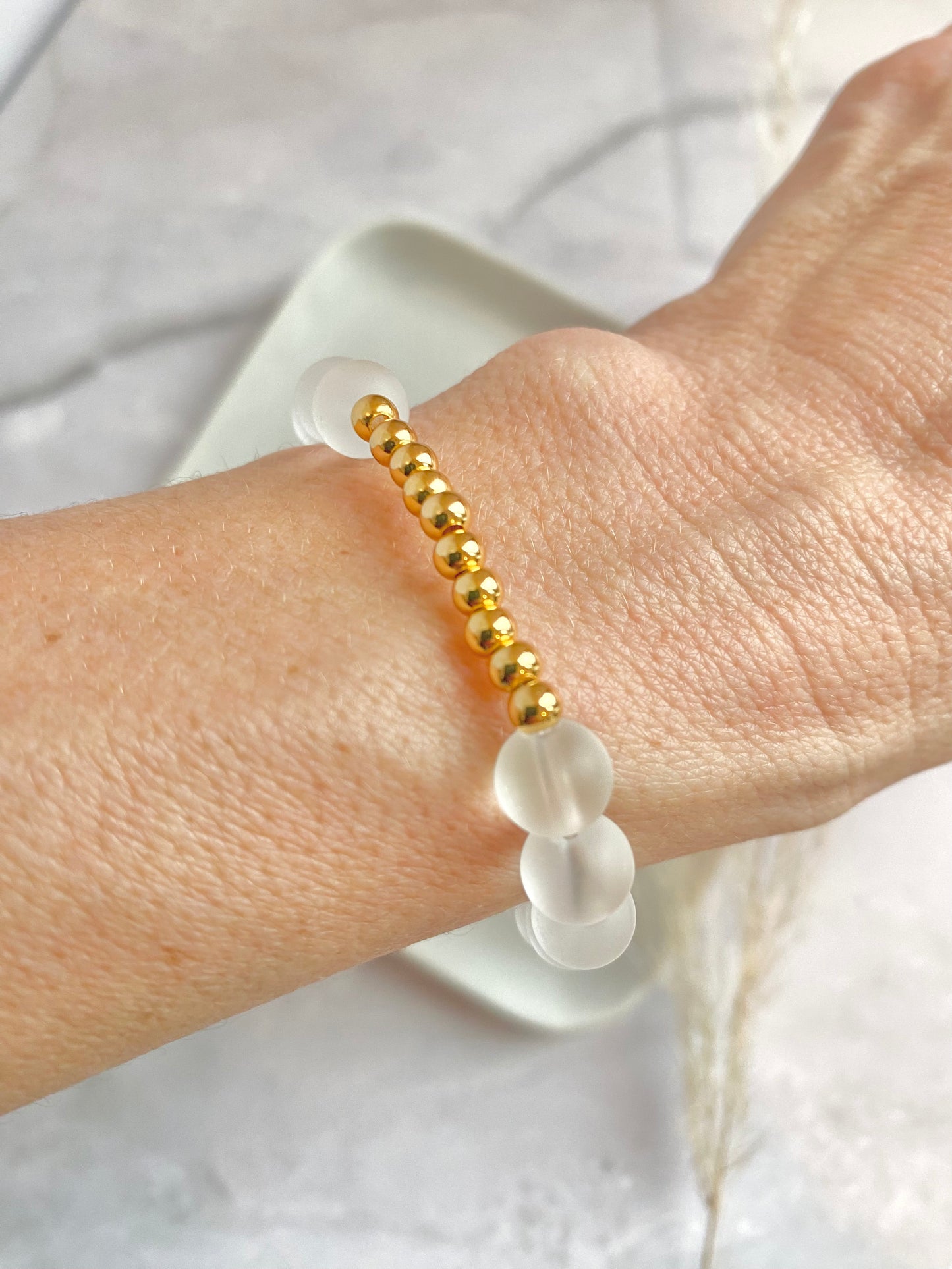 Clear Quartz and Gold