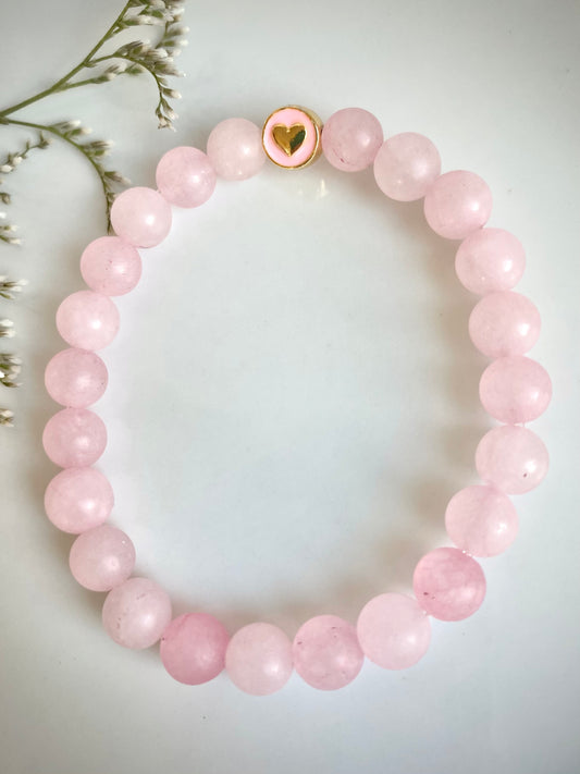 Rose Quartz and Pink Heart